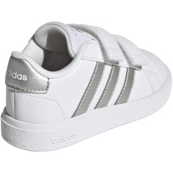 adidas Grand Court Hook and Loop Sneaker Kinder 01F7 - ftwwht/msilve/msilve 23