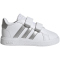 adidas Grand Court Hook and Loop Sneaker Kinder 01F7 - ftwwht/msilve/msilve 23