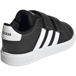 adidas Grand Court Hook and Loop Sneaker Kinder A0QM - cblack/ftwwht/cblack 23