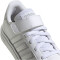 adidas Grand Court Elastic Lace and Top Strap Sneaker mit Klettverschluß Kinder 01F7 - ftwwht/msilve/msilve 28