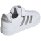 adidas Grand Court Elastic Lace and Top Strap Sneaker mit Klettverschlu&szlig; Kinder 01F7 - ftwwht/msilve/msilve 29