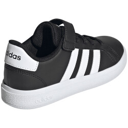 adidas Grand Court Elastic Lace and Top Strap Sneaker mit Klettverschluß Kinder A0QM - cblack/ftwwht/cblack 28