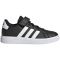 adidas Grand Court Elastic Lace and Top Strap Sneaker mit Klettverschlu&szlig; Kinder A0QM - cblack/ftwwht/cblack 28.5
