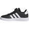 adidas Grand Court Elastic Lace and Top Strap Sneaker mit Klettverschlu&szlig; Kinder A0QM - cblack/ftwwht/cblack 28.5