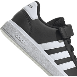 adidas Grand Court Elastic Lace and Top Strap Sneaker mit Klettverschlu&szlig; Kinder A0QM - cblack/ftwwht/cblack 29
