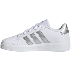 adidas Grand Court Lace-Up Sneaker Kinder GW6506 - cloud white/matte silver/matte silver 30.5