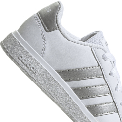 adidas Grand Court Lace-Up Sneaker Kinder GW6506 - cloud white/matte silver/matte silver 30.5