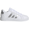 adidas Grand Court Lace-Up Sneaker Kinder GW6506 - cloud white/matte silver/matte silver 30.5