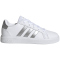 adidas Grand Court Lace-Up Sneaker Kinder GW6506 - cloud white/matte silver/matte silver 30.5
