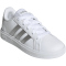adidas Grand Court Lace-Up Sneaker Kinder 01F7 - ftwwht/msilve/msilve 35