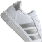 adidas Grand Court Lace-Up Sneaker Kinder 01F7 - ftwwht/msilve/msilve 35