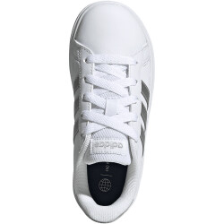 adidas Grand Court Lace-Up Sneaker Kinder 01F7 - ftwwht/msilve/msilve 35.5
