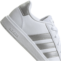 adidas Grand Court Lace-Up Sneaker Kinder 01F7 - ftwwht/msilve/msilve 35.5