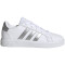 adidas Grand Court Lace-Up Sneaker Kinder 01F7 - ftwwht/msilve/msilve 35.5