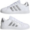 adidas Grand Court Lace-Up Sneaker Kinder 01F7 - ftwwht/msilve/msilve 35.5