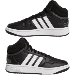 adidas Hoops Mid-Top Sneaker Kinder A0QM - cblack/ftwwht/gresix 28