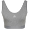 adidas Essentials Removable Pads Crop-Top Damen 83F7 - mgreyh/white XS