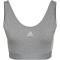 adidas Essentials Removable Pads Crop-Top Damen 83F7 - mgreyh/white XS