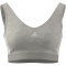 adidas Essentials Removable Pads Crop-Top Damen 83F7 - mgreyh/white XS