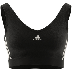 adidas Essentials Removable Pads Crop-Top Damen 095A - black/white XXS