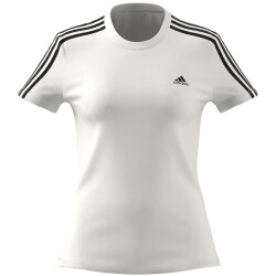 adidas LOUNGEWEAR Essentials Slim T-Shirt Damen 001A - white/black XS/S