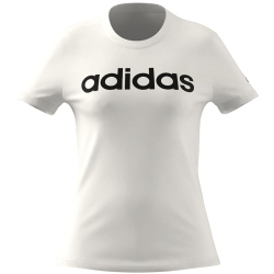 adidas LOUNGEWEAR Essentials Slim Logo T-Shirt Damen 001A - white/black S