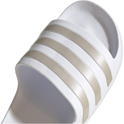 adidas Aqua Adilette Badelatschen EF1730 - cloud white/platin met./cloud white 42