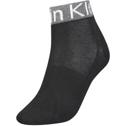 Calvin Klein Modern Logo Quarter Socken Damen 001 - black