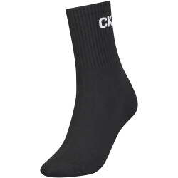 Calvin Klein Modern Logo Short Crew Socken Damen 001 - black