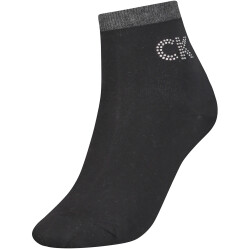 Calvin Klein Big Crystal Logo Short Socken Damen 001 - black