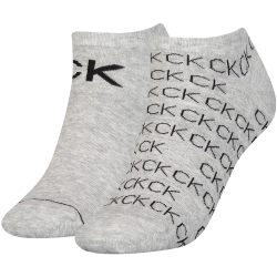 2er Pack Calvin Klein All-Over-Logo Sneakersocken Damen...