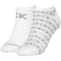 2er Pack Calvin Klein All-Over-Logo Sneakersocken Damen...