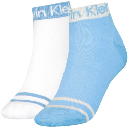 2er Pack Calvin Klein Logo Quarter Socken Damen 004 -...