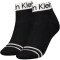 2er Pack Calvin Klein Logo Quarter Socken Damen 001 - black