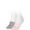 2er Pack Calvin Klein Mid-Cut-Logo Füßlinge Damen 005 - pink 35-38
