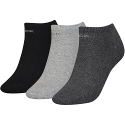 3er Pack Calvin Klein Logo Sneakersocken Damen 005 - dark...