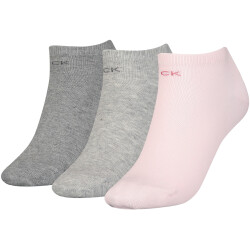 3er Pack Calvin Klein Logo Sneakersocken Damen 003 - pink