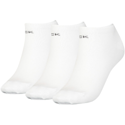 3er Pack Calvin Klein Logo Sneakersocken Damen 002 - white