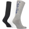 3er Pack Calvin Klein Athleisure Crew Socken Herren 003 - mid grey melange