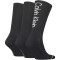 3er Pack Calvin Klein Athleisure Crew Socken Herren 001 - black