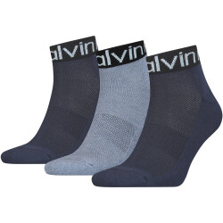 3er Pack Calvin Klein Logo Welt Quarter Socken Herren 004...