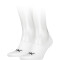 2er Pack Calvin Klein Logo High-Cut Füßlinge Herren 002 - white 39-42
