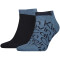 2er Pack Calvin Klein All-Over Print Sneakersocken Herren 005 - mid denim melange 39-42