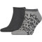 2er Pack Calvin Klein All-Over Print Sneakersocken Herren 004 - mid grey melange 39-42