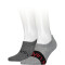 2er Pack Calvin Klein Logostreifen High-Cut Füßlinge Herren 003 - mid grey melange 39-42
