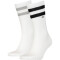 2er Pack Calvin Klein gestreifte und lässige Crew Socken Herren 004 - white 39-42