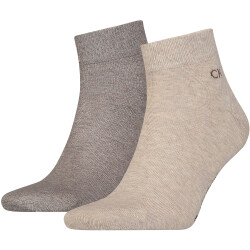 2er Pack Calvin Klein Quarter Socken Herren 007 - brown...