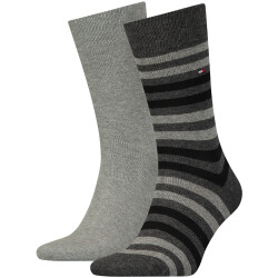 2er Pack TOMMY HILFIGER Duo Stripe Socken Herren 758 -...
