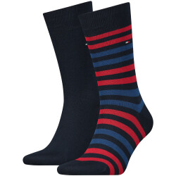 2er Pack TOMMY HILFIGER Duo Stripe Socken Herren 085 -...