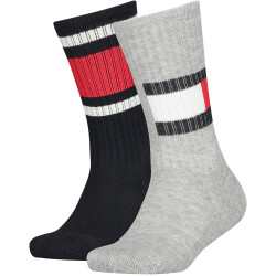 2er Pack TOMMY HILFIGER Flag Socken Kinder 758 - middle...